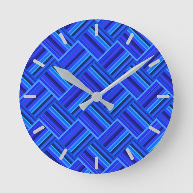 Horloge Ronde Blue stripes (Recto)