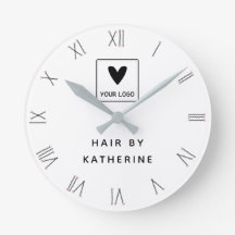 Bobby Pin Roman Numéraux Coiffure Salon Nom Logo