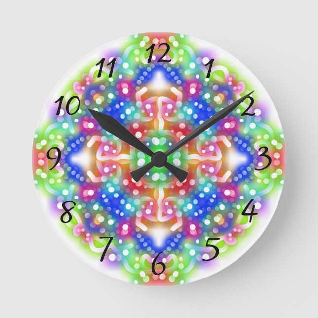 Horloge ronde Boho Diamond Mandala (Recto)