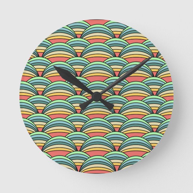 Horloge Ronde Boho Rainbows (Recto)