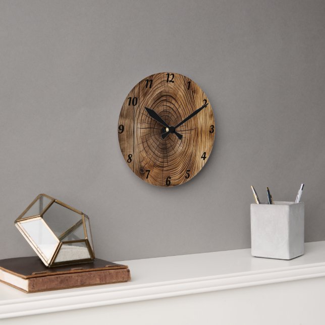 Horloge Ronde Bois (Bureau)