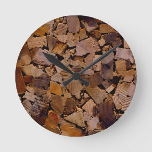 Horloge Ronde Bois de chauffage