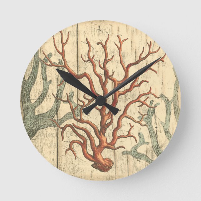 Horloge Ronde Bois et petit corail (Recto)