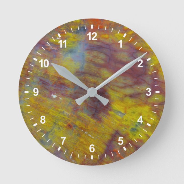 Horloge Ronde Bois pétrifié (Recto)