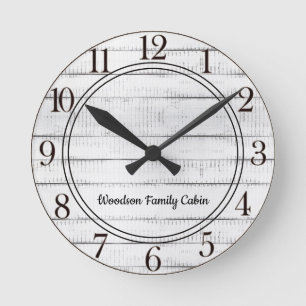 Horloge Ronde Bois rustique