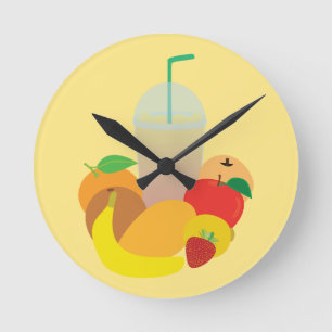 Horloge Ronde Boisson granité