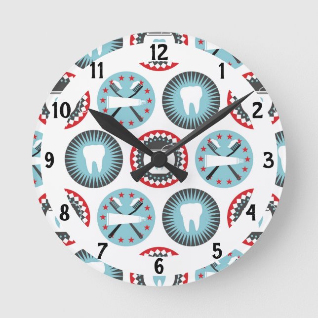 Horloge Ronde Bold Dentistry Pattern (Recto)
