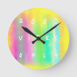 Horloge Ronde Bon art inspiré de positivité de vibraphone