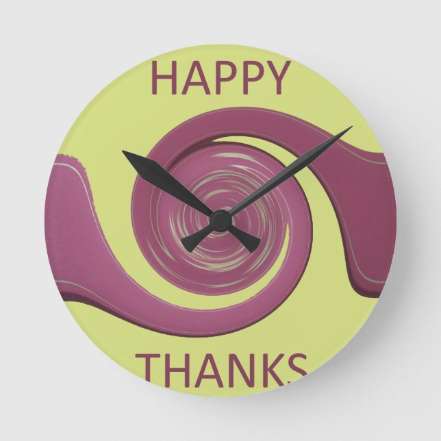Horloge Ronde Bon thanksgiving Jovely Extraordinaire Text Art De (Recto)