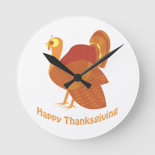 Horloge Ronde bon thanksgiving Turquie