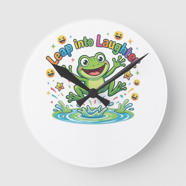 Horloge Ronde Bondir dans le rire (Recto)