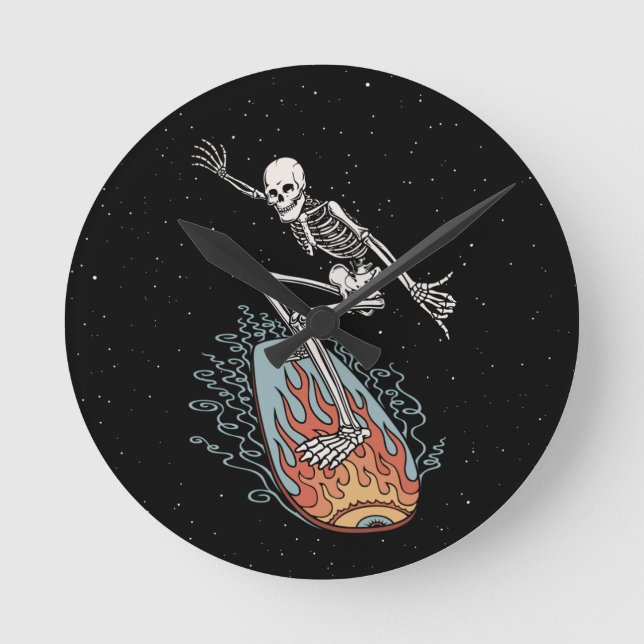 Horloge Ronde Bonehead Board Dude (Recto)
