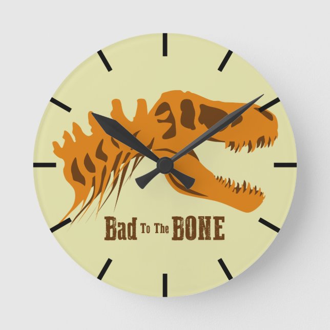 Horloge Ronde Bones T-Rex (Recto)
