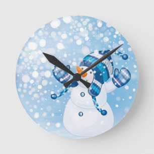 Horloge Ronde Bonhomme de neige
