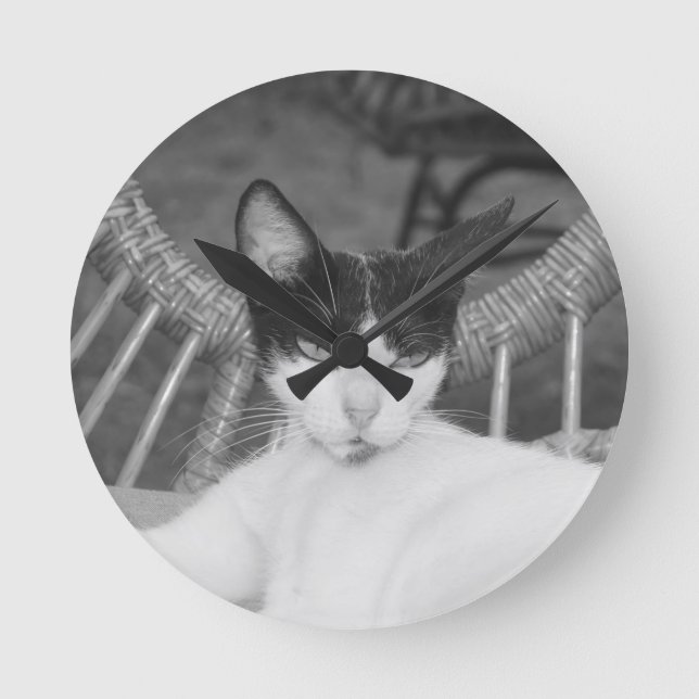 Horloge Ronde Bonjour, Meow... (Recto)