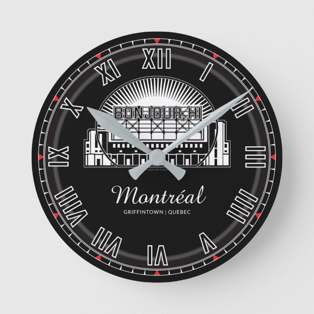 Horloge Ronde Bonjour Montréal (Recto)