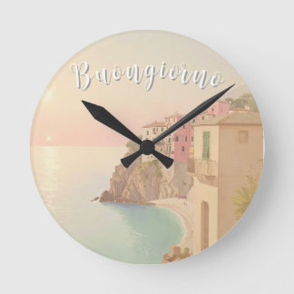 Horloge Ronde Bonjour Riviera italienne