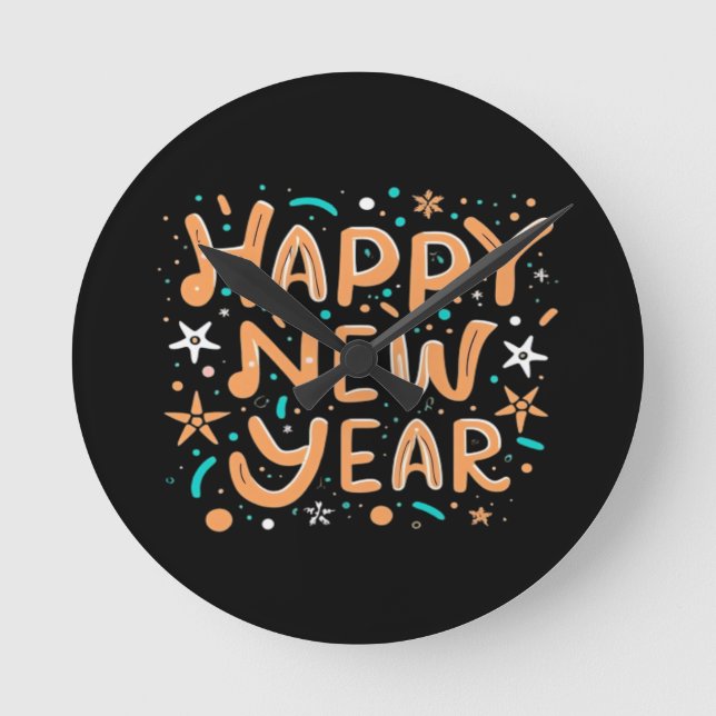 Horloge Ronde Bonne Année (Recto)
