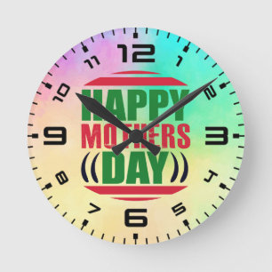 Horloge Ronde Bonne fête des mères-13335