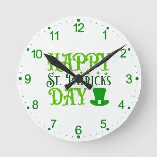 Horloge Ronde Bonne Saint Patrick's Day-88489