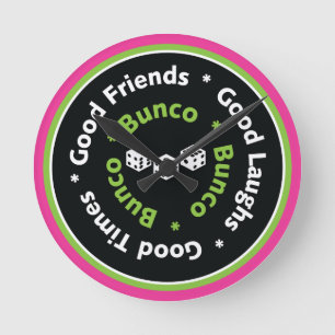 Horloge Ronde Bons amis de Bunco, bons rires, bon horodateur