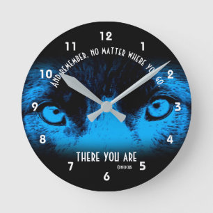 Horloge Ronde Bordure Collie Eyes Confucius Citation Inspiration
