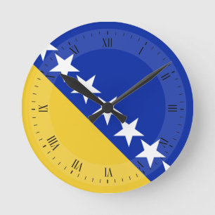 Horloge Ronde Bosnia Flag