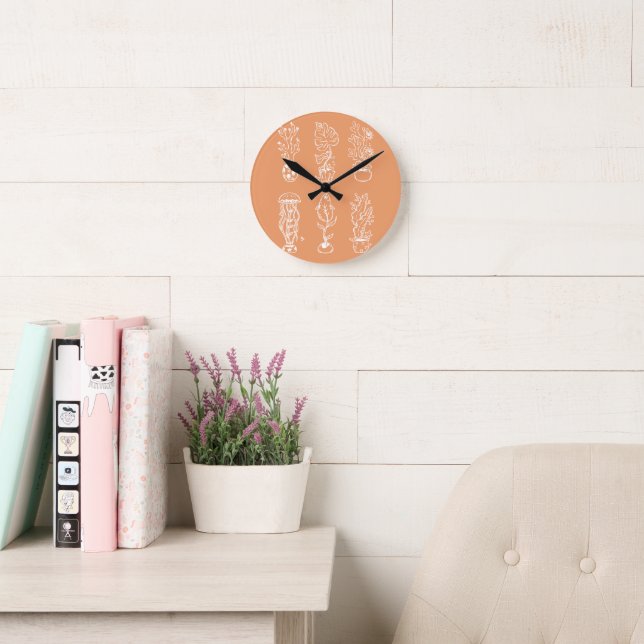 Horloge Ronde Botanique fantaisiste (Salle de lecture)