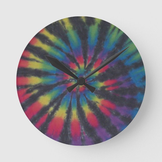 Horloge Ronde Boucle de goujon Spiral Swirl Dye PhatDyes (Recto)