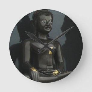 Horloge Ronde Bouddha noir ... Nong Khai, Isaan, Thaïlande