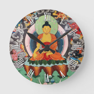 Horloge Ronde Bouddha Shakyamuni, Bouddhisme tibétain, Népal