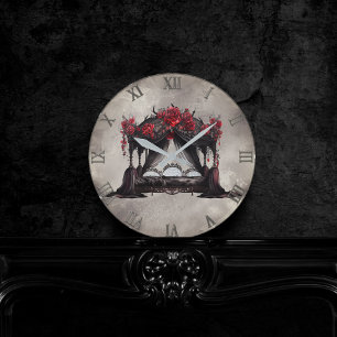 Horloge Ronde Boudoir   Canopy Scarf Old Victore Poster Lit