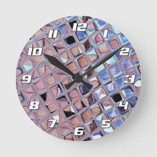 Horloge Ronde Boule à facettes argentée en gros plan   Photo de 