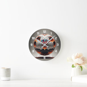 Horloge Ronde Boule de football croate fière