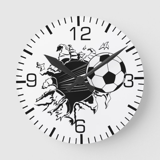 Horloge Ronde Boule De Football Sortie (Recto)