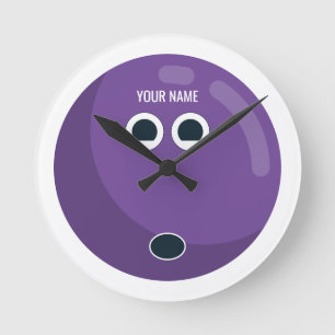 Horloge Ronde Boule de quilles personnalisée