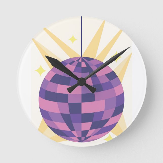Horloge Ronde Boule Disco (Recto)