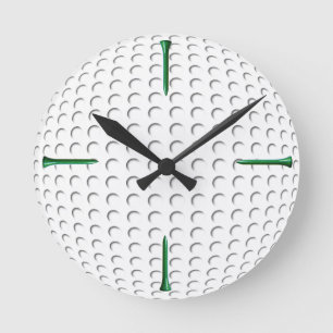 Horloge Ronde Boule et pièce en t de golf