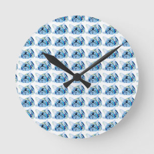 Horloge Ronde Bouledogues français