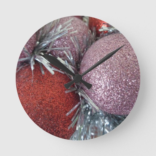 Horloge Ronde Boules de Noël (Recto)