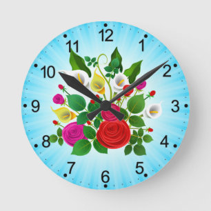 Horloge Ronde Bouquet-47149