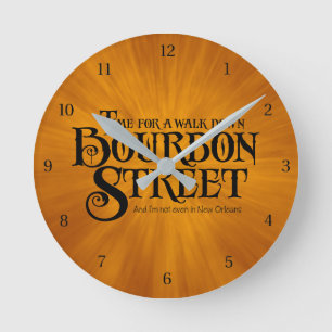 Horloge Ronde Bourbon Street - whisky funny à boire