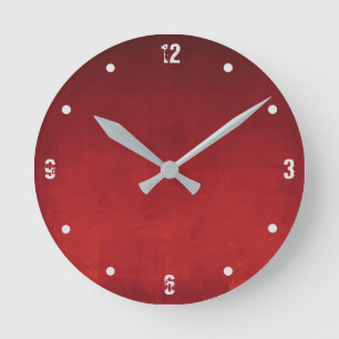 Horloge Ronde Bourgogne rouge orange moderne rouge rouge Abstrai