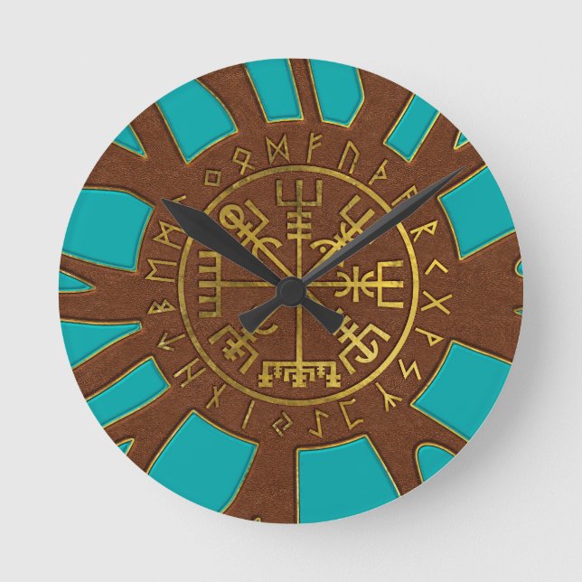 Horloge Ronde Boussole de navigation de Vegvisir - de Viking (Recto)