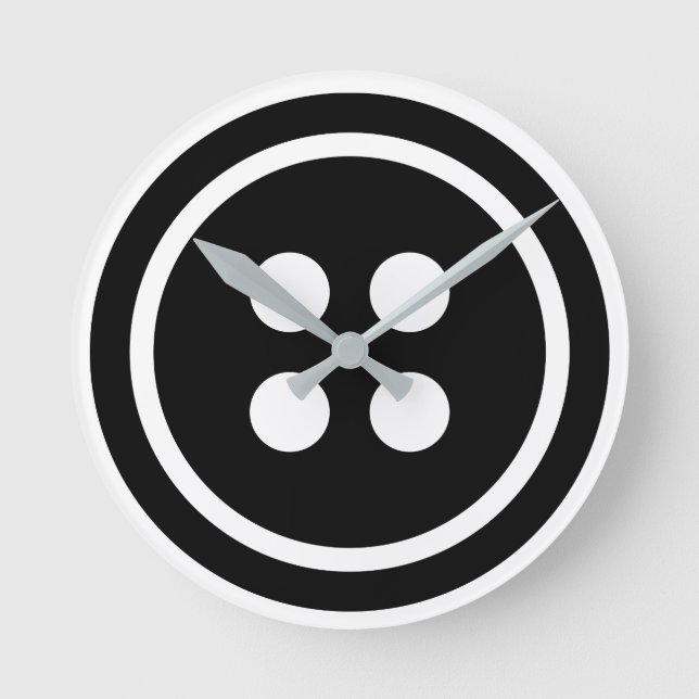 Horloge Ronde Bouton noir (Recto)