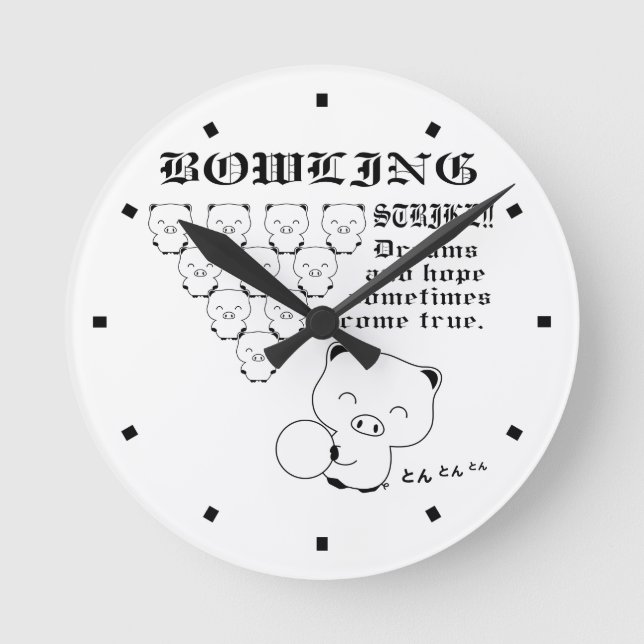 Horloge Ronde Bowling (Recto)