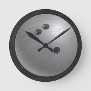 Horloge Ronde Bowling Ball Grey