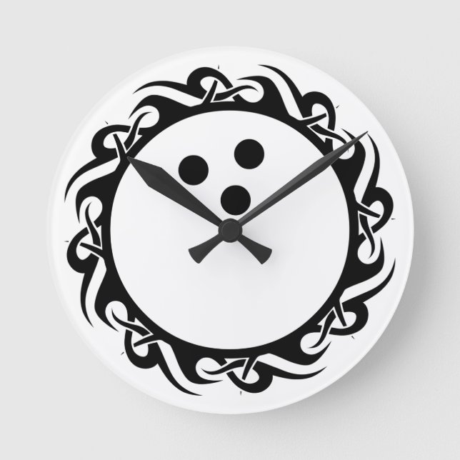 Horloge Ronde BOWLING tribal (Recto)
