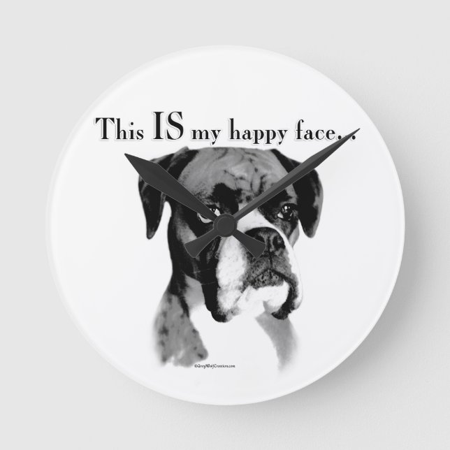 Horloge Ronde Boxer Happy Face (Recto)