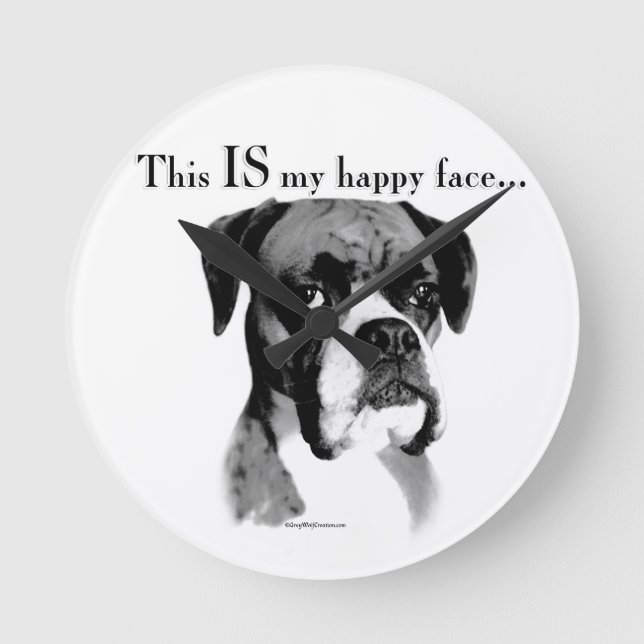 Horloge Ronde Boxer Happy Face (Recto)